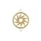 John Bead Beadwork Findings Gold Circle with Sun Pendants